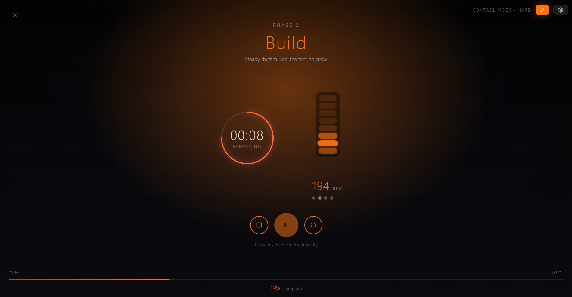 Control mode screenshot